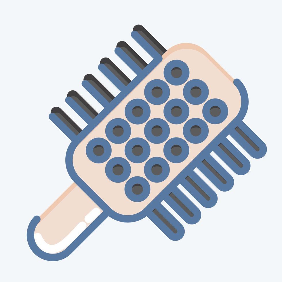 Icon Hair Brush. suitable for Barbershop symbol. doodle style. simple design editable. design template vector. simple illustration vector