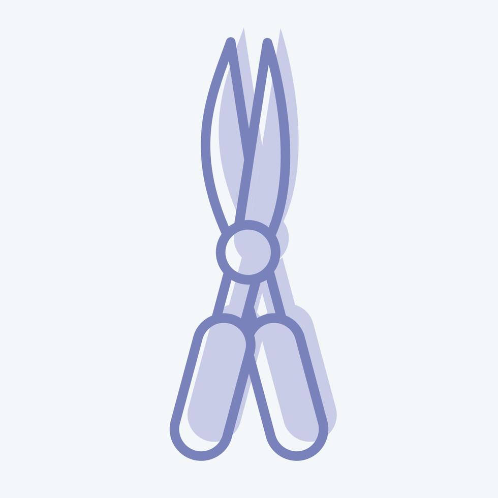 Icon Garden Scissors. suitable for Garden symbol. two tone style. simple design editable. design template vector. simple illustration vector
