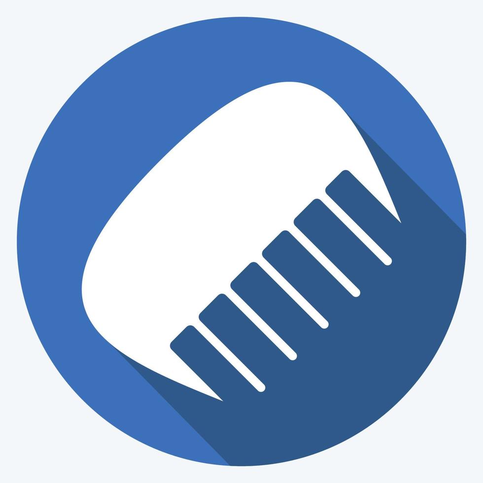 Icon Comb. suitable for Barbershop symbol. long shadow style. simple design editable. design template vector. simple illustration vector