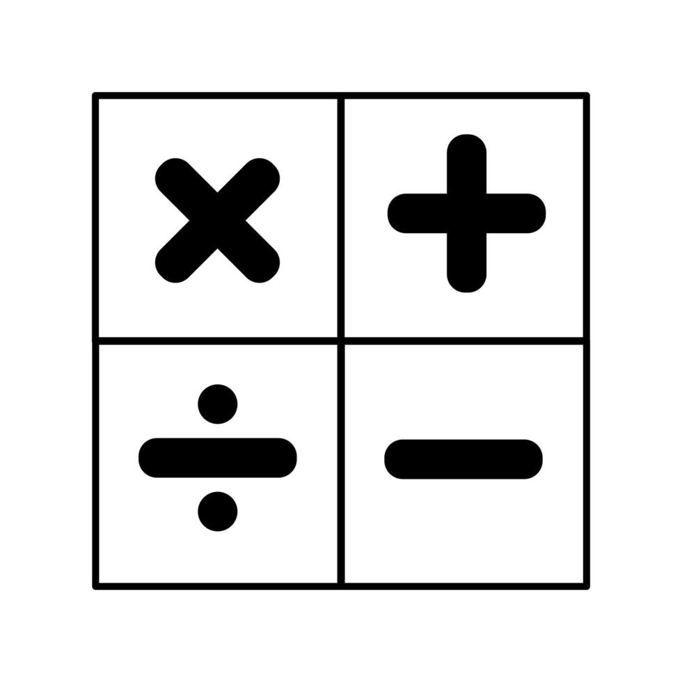 icono de ilustración vectorial para matemáticas vector