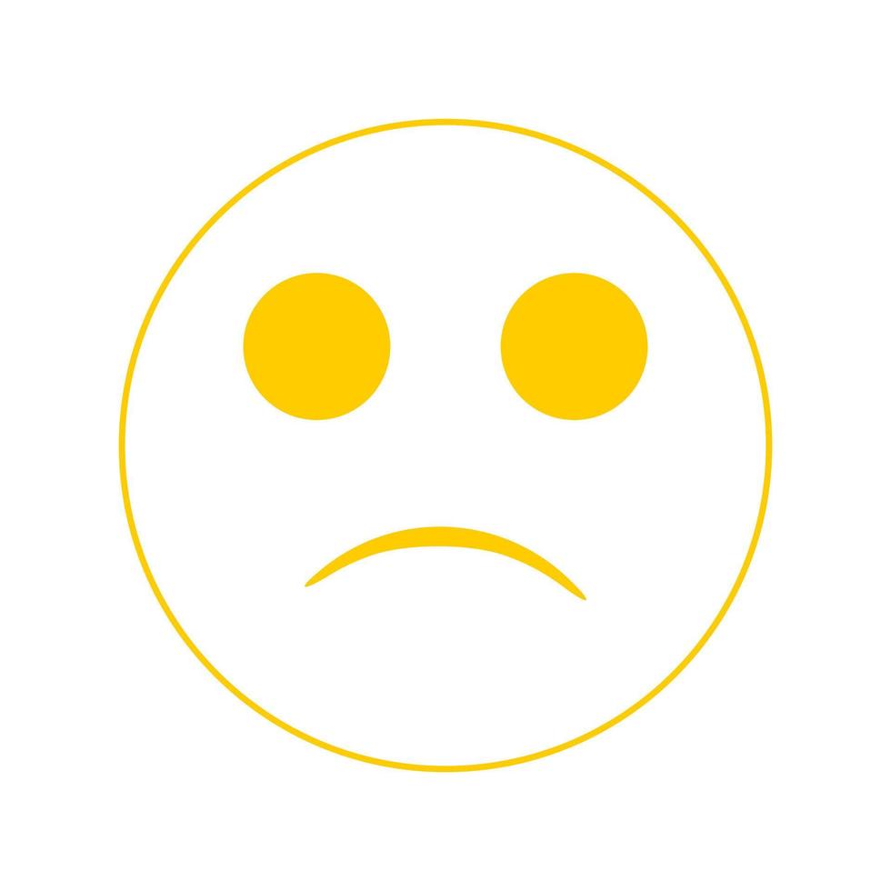 icon vector object abstract ilustration of sad