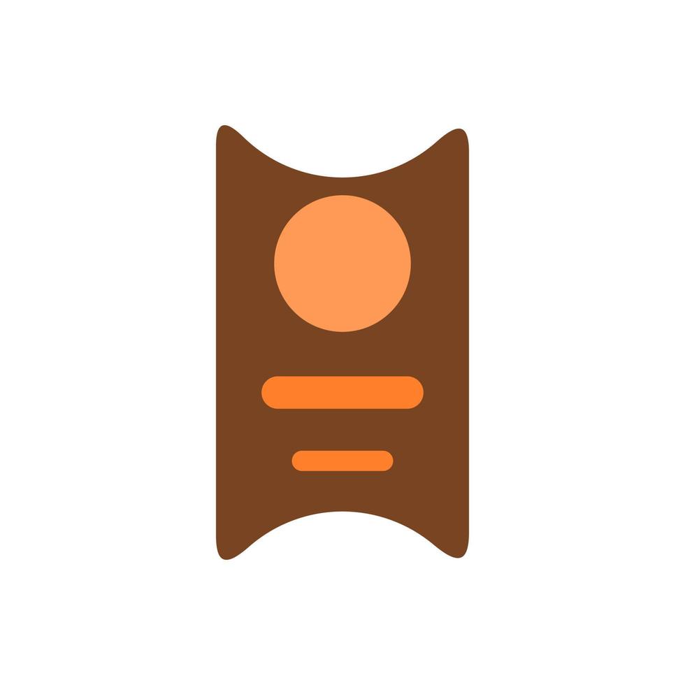 ticket lineart for icon and object vector
