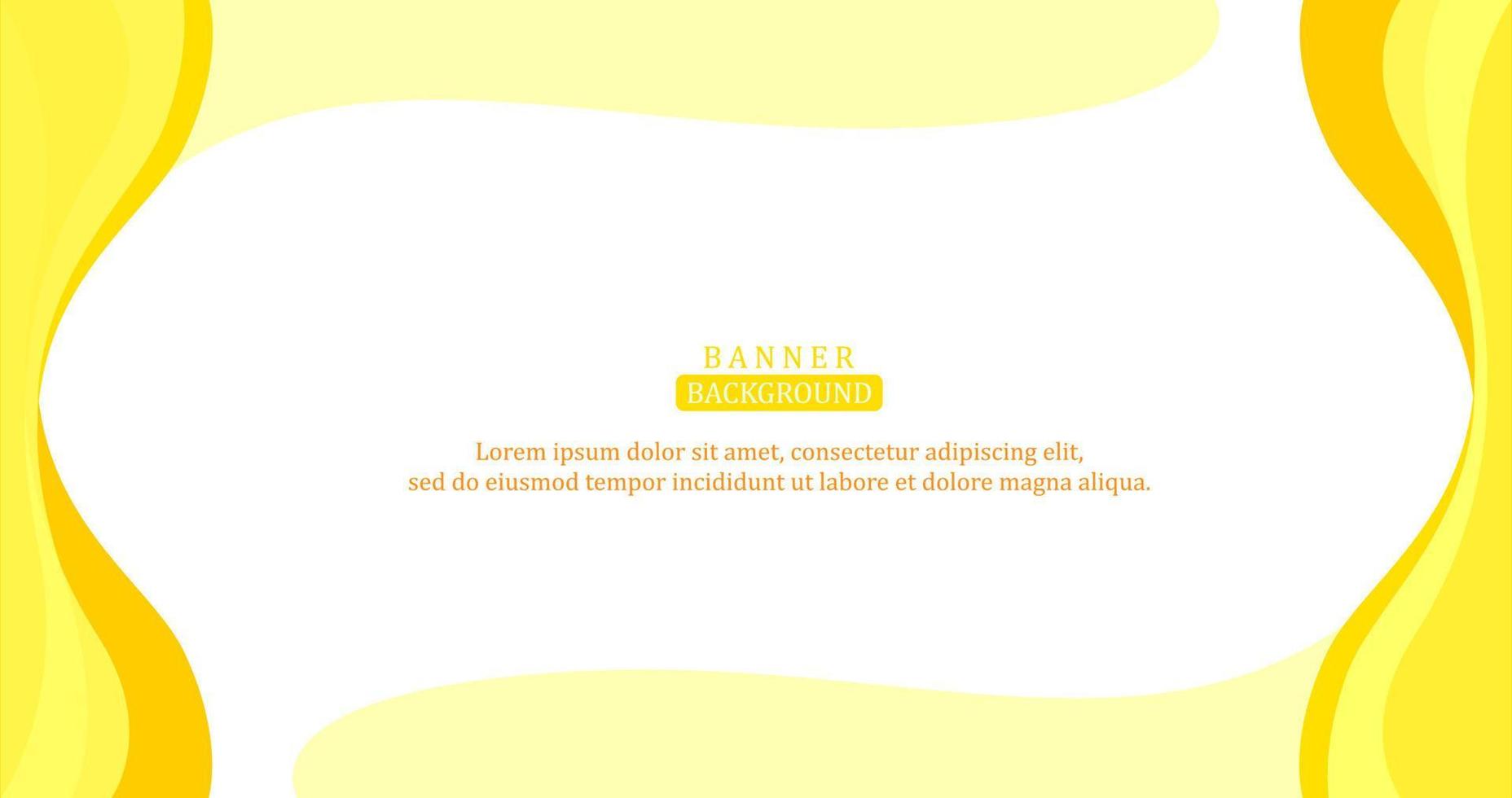 yellow background banner template vector