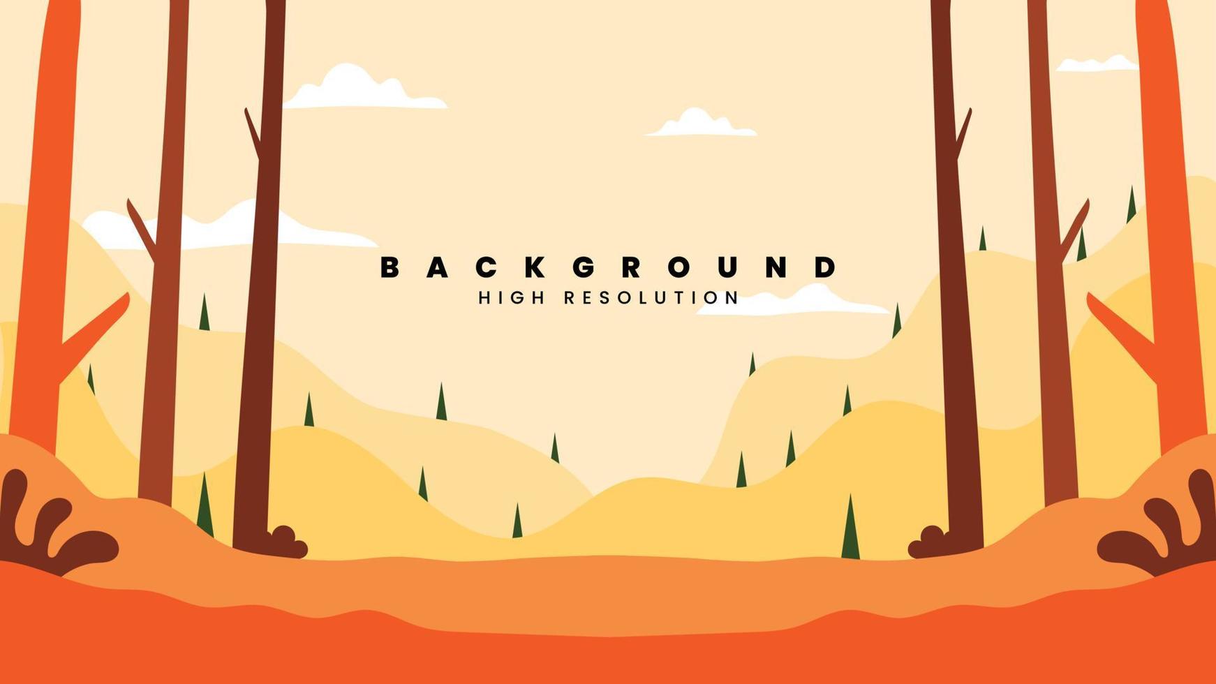 Orange Florest Background vector