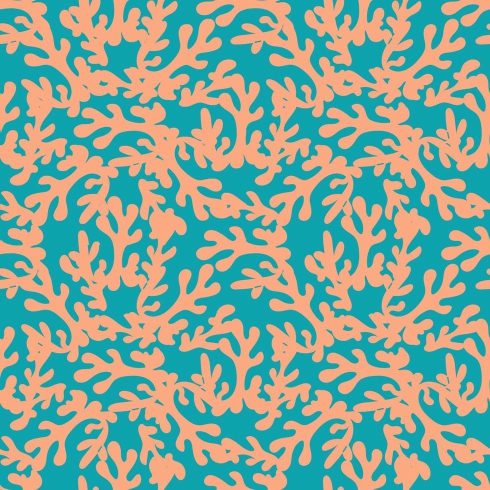 corals seamless pattern. Background with corals . Flat colorful vector illustration.