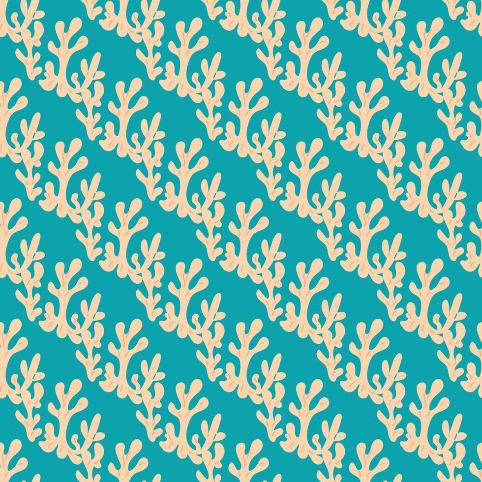 corals seamless pattern. Background with corals . Flat colorful vector illustration.