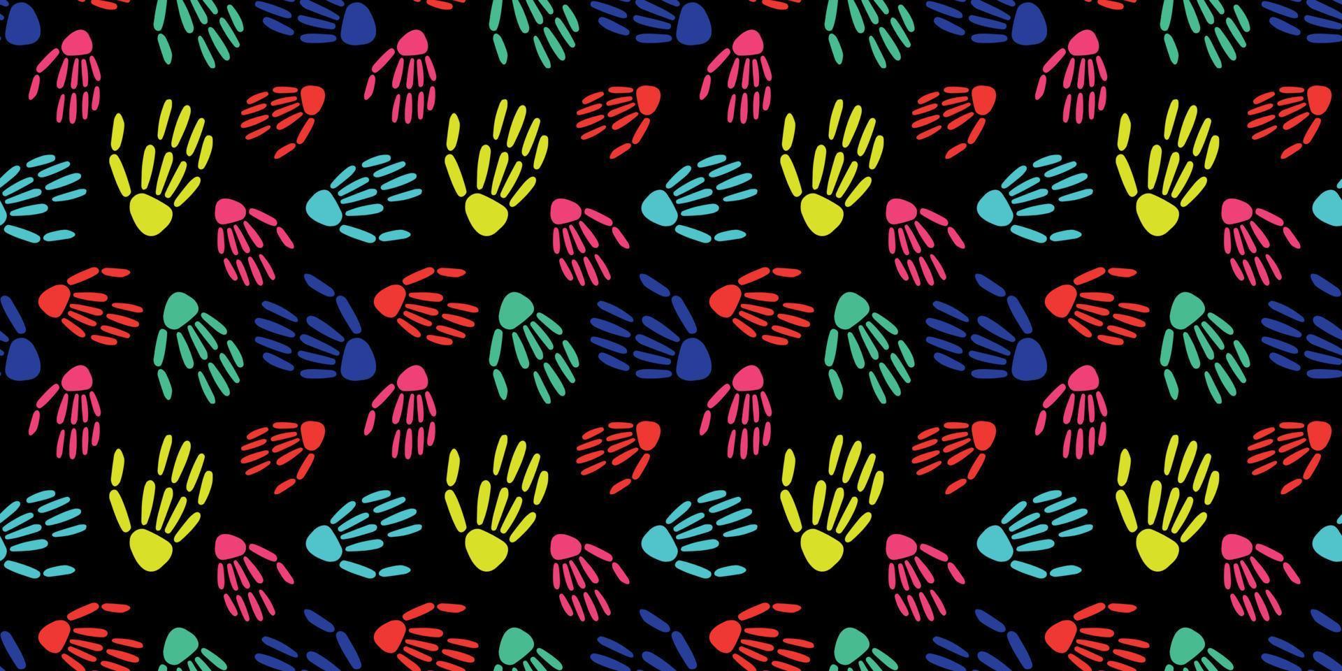 pattern of Skeleton hands. Halloween pattern vector