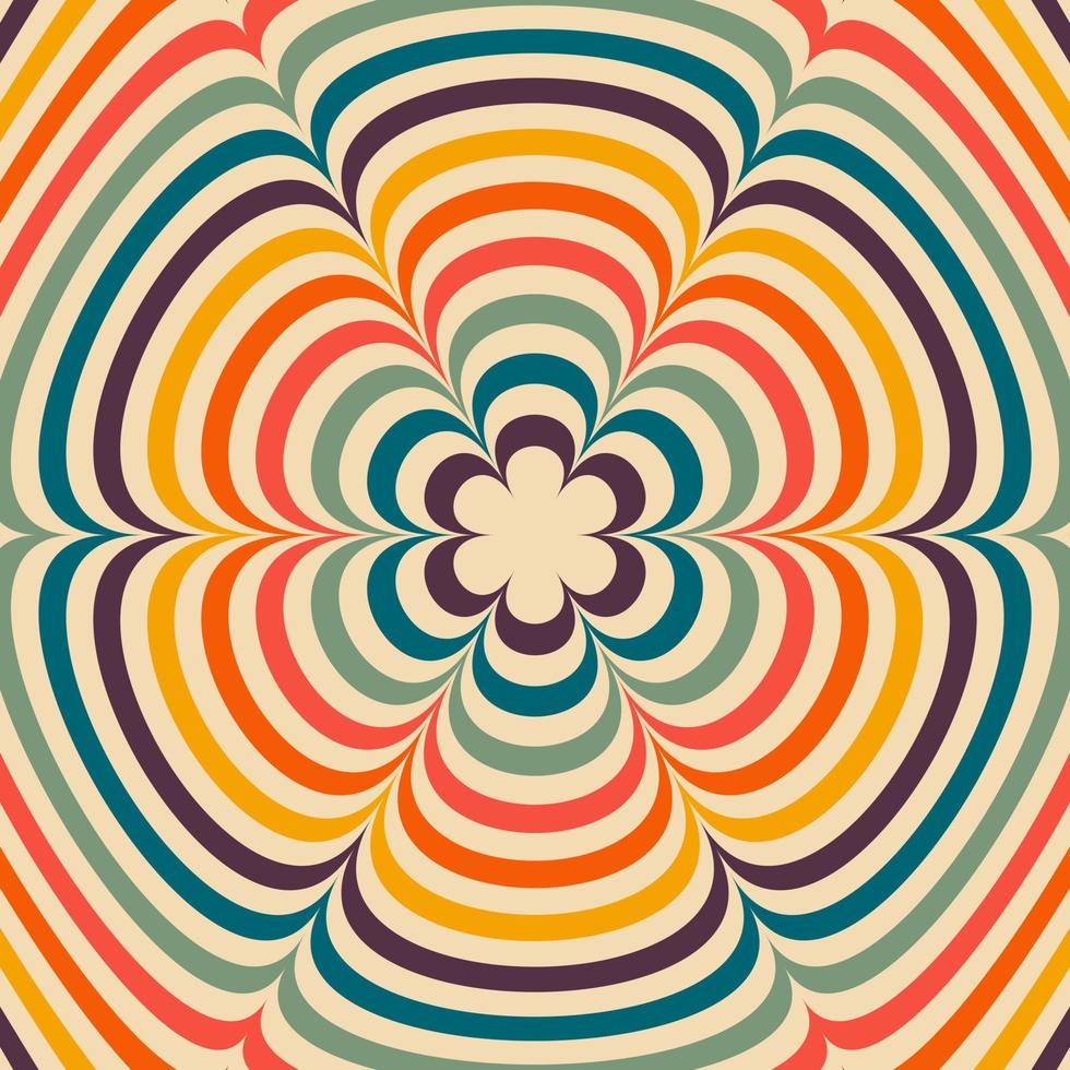 Psychedelic retro groove background vector