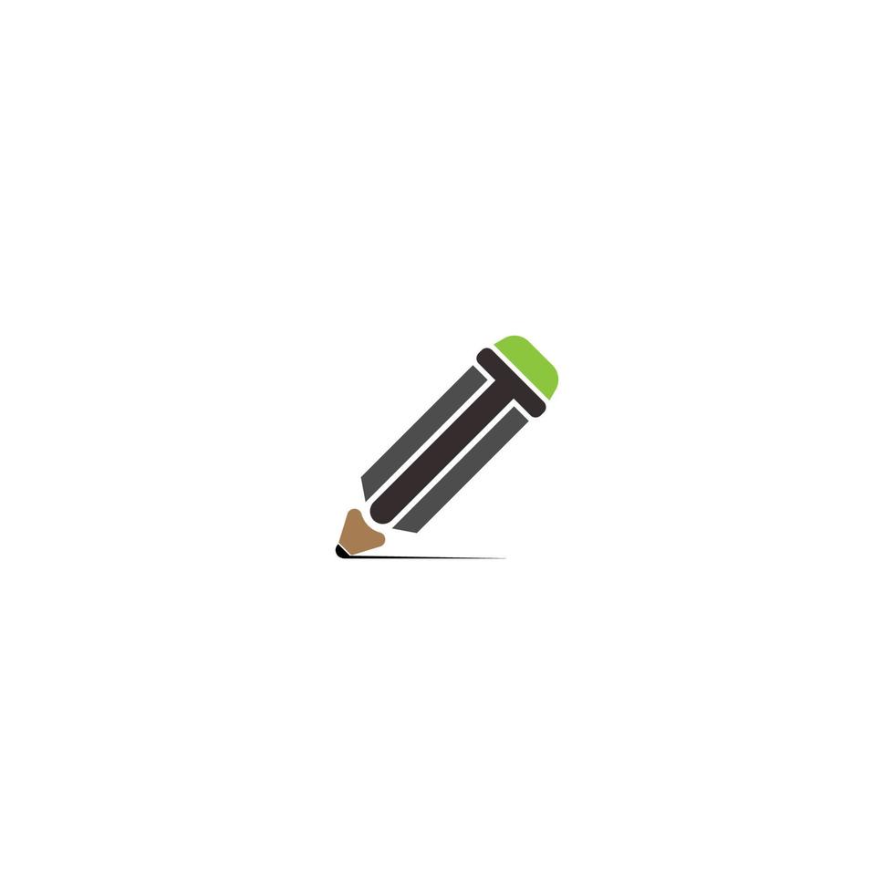 Pencil icon logo design vector