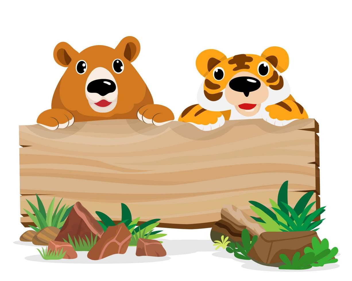 Cute animals in Zoo, Placards and banner in zoos Design for banner, layout, annual report, web, flyer, brochure, ad. vector