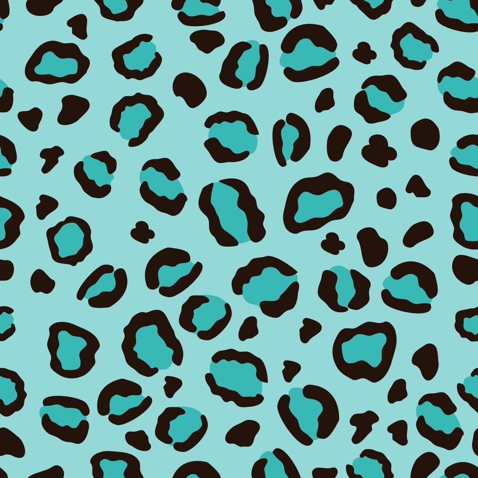 Blue leopard print, animal background vector