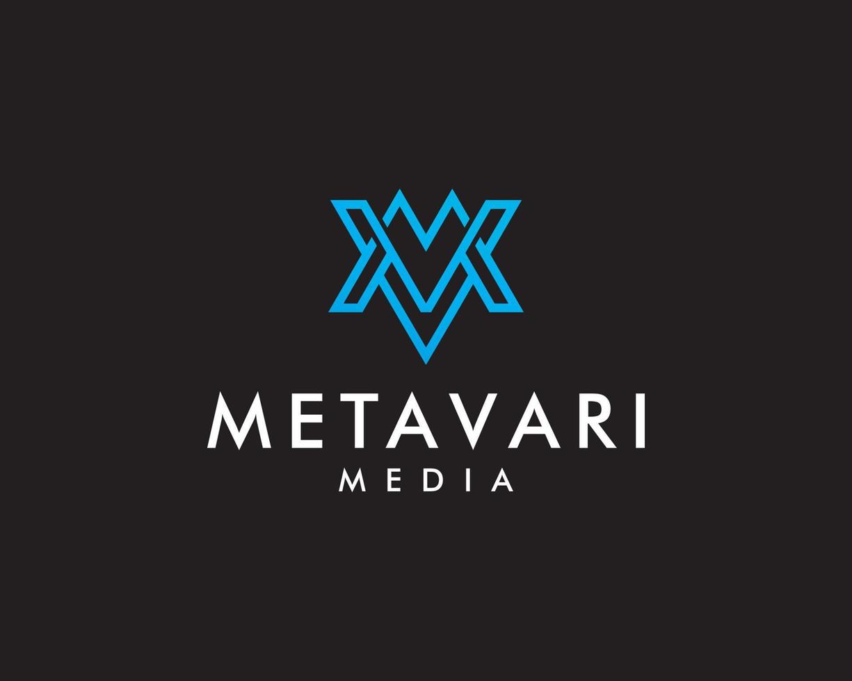 gráfico vectorial del diseño del logotipo de letras mv o vm con un estilo de monograma simple bueno para empresas comerciales y tecnológicas vector