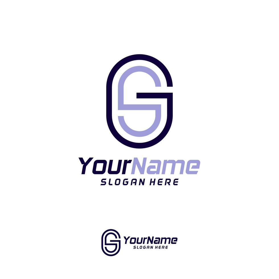 Letter SG Logo Design Template. Initial GS logo concept vector. Creative Icon Symbol vector