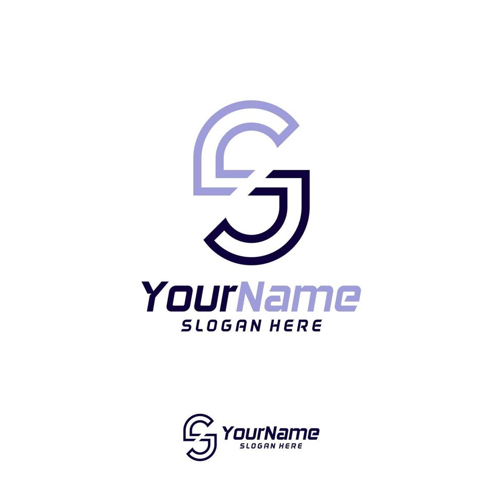 Letter SG Logo Design Template. Initial GS logo concept vector. Creative Icon Symbol vector
