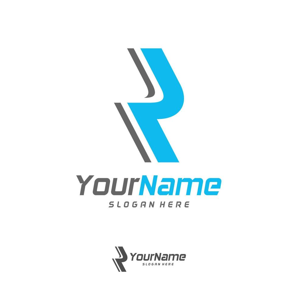 Initial R Logo Design Template. Letter R logo concept vector. Creative Icon Symbol vector