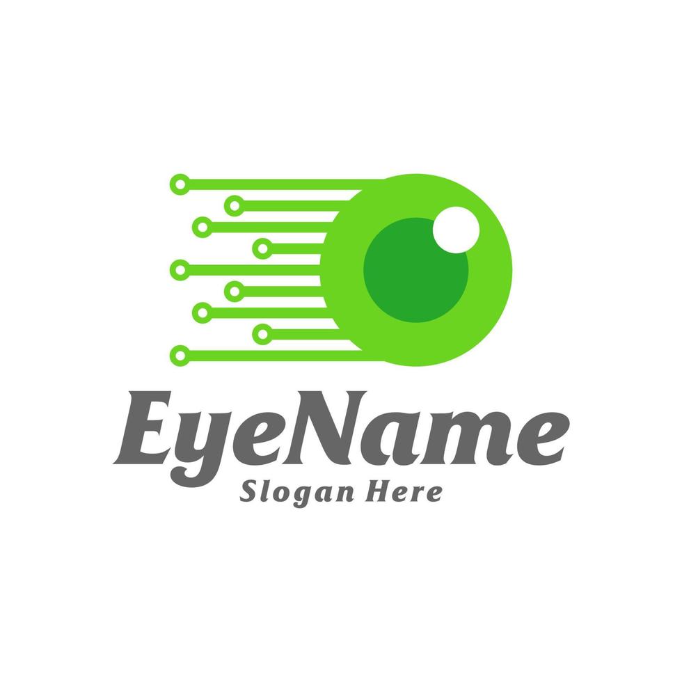 Tech Eye Logo Design Template. Eye Tech logo concept vector. Creative