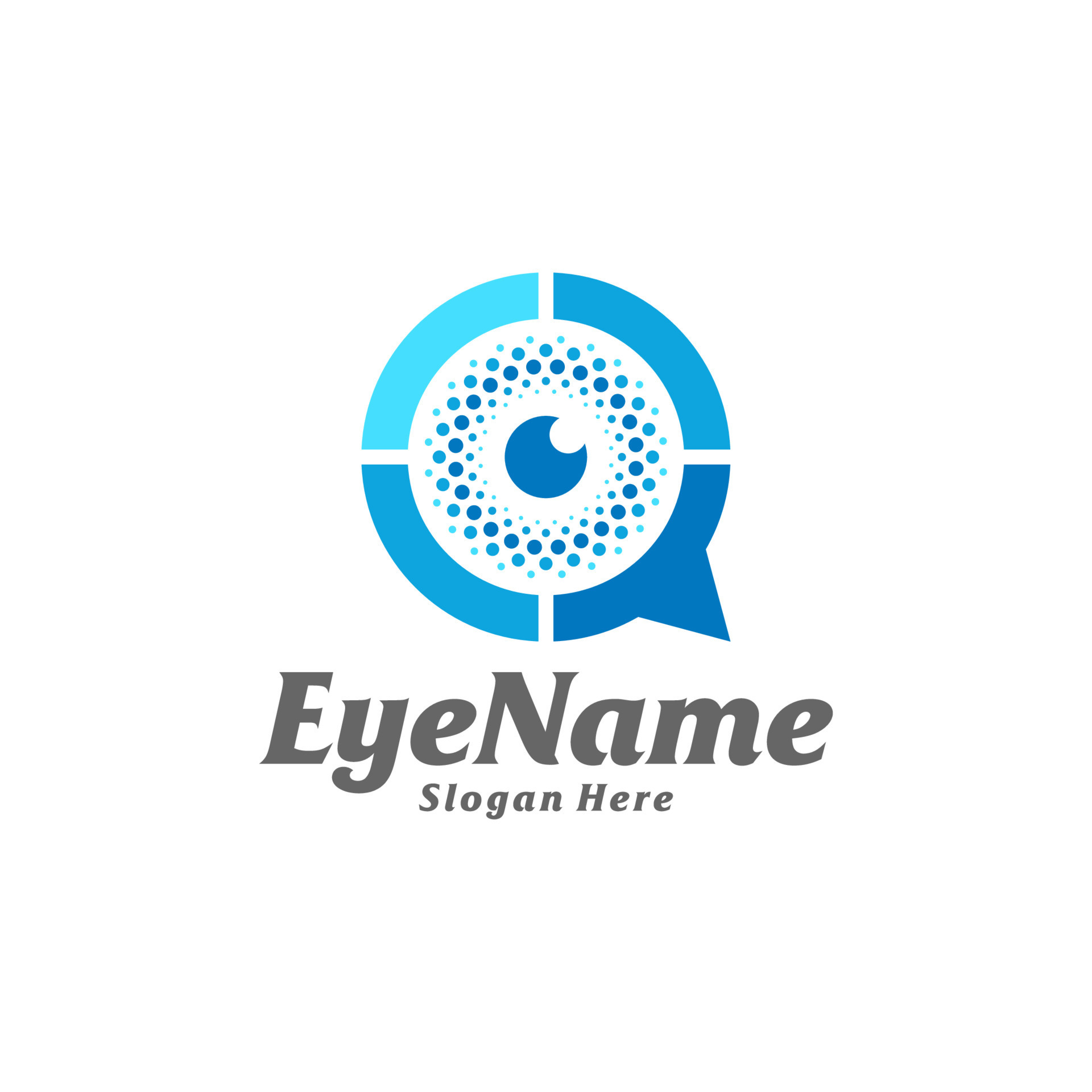 Chat Eye Logo Design Template. Eye Chat logo concept vector. Creative Icon Symbol 10790611