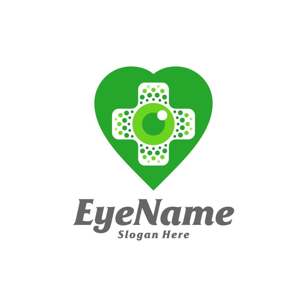 plantilla de diseño de logotipo de ojo de amor. ojo amor logo concepto vector. símbolo de icono creativo vector