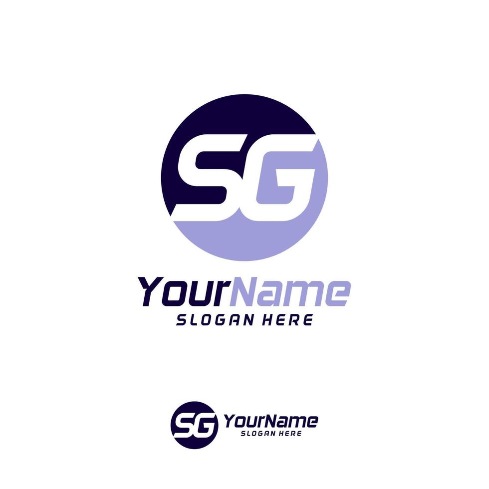 Letter SG Logo Design Template. Initial GS logo concept vector. Creative Icon Symbol vector