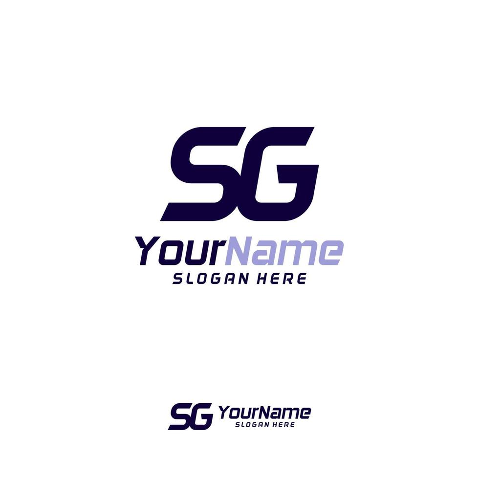 Letter SG Logo Design Template. Initial GS logo concept vector. Creative Icon Symbol vector