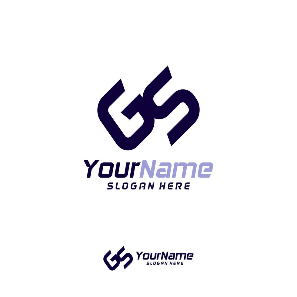 Letter SG Logo Design Template. Initial GS logo concept vector. Creative Icon Symbol vector