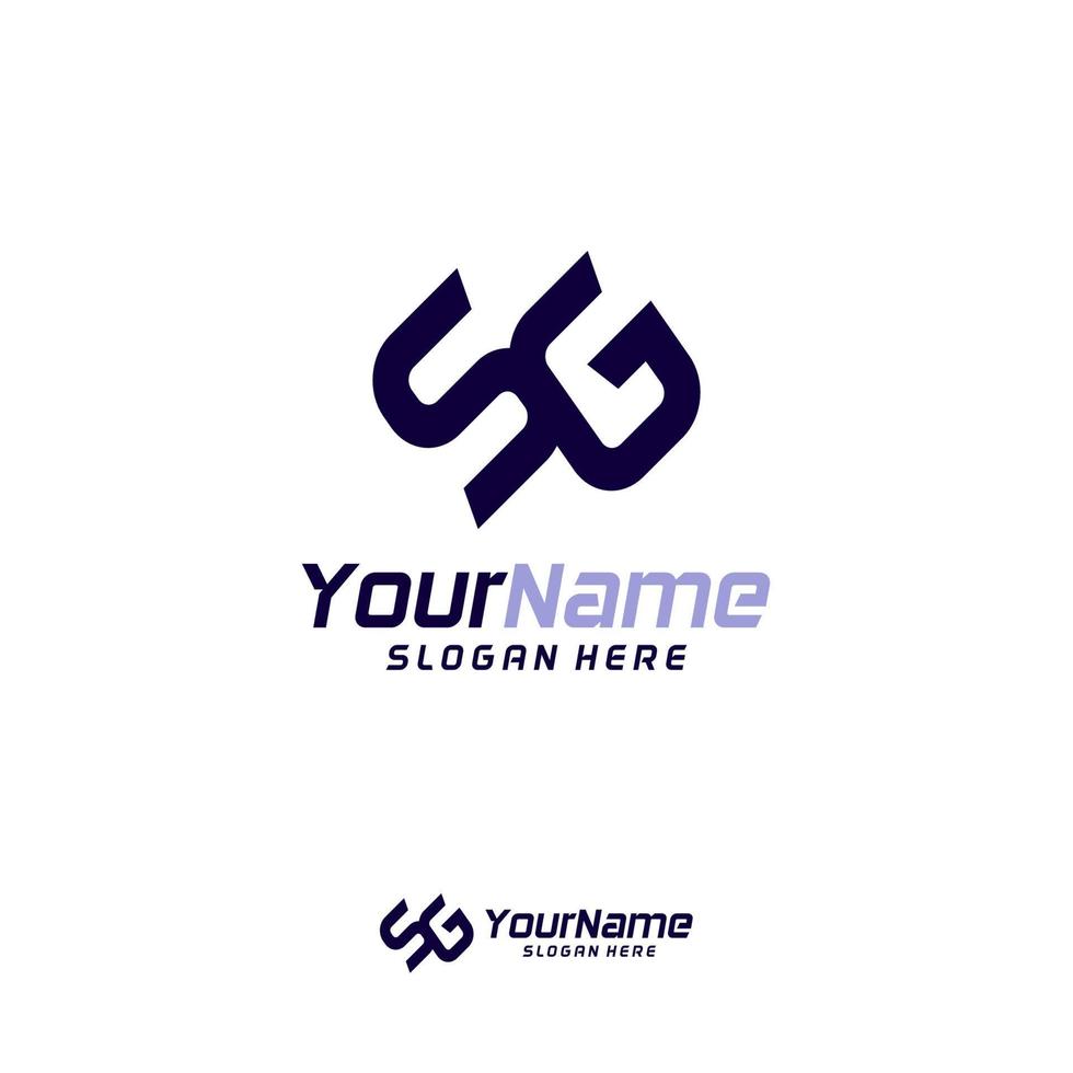 Letter SG Logo Design Template. Initial GS logo concept vector. Creative Icon Symbol vector