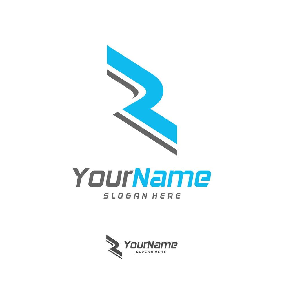 Initial R Logo Design Template. Letter R logo concept vector. Creative Icon Symbol vector