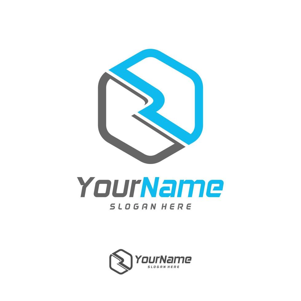 Initial R Logo Design Template. Letter R logo concept vector. Creative Icon Symbol vector