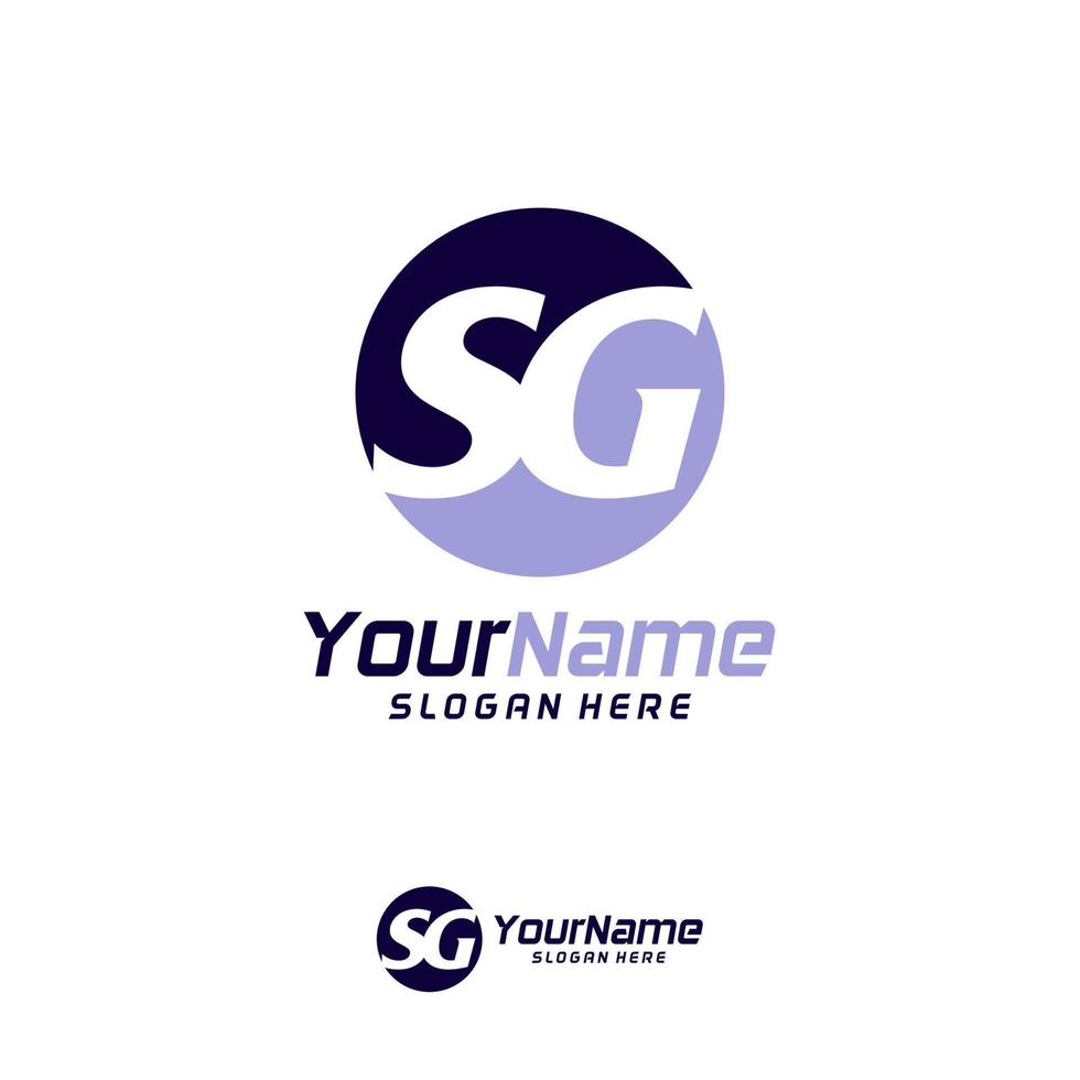 Letter SG Logo Design Template. Initial GS logo concept vector. Creative Icon Symbol vector