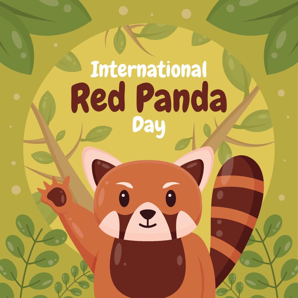 concepto internacional de panda rojo vector