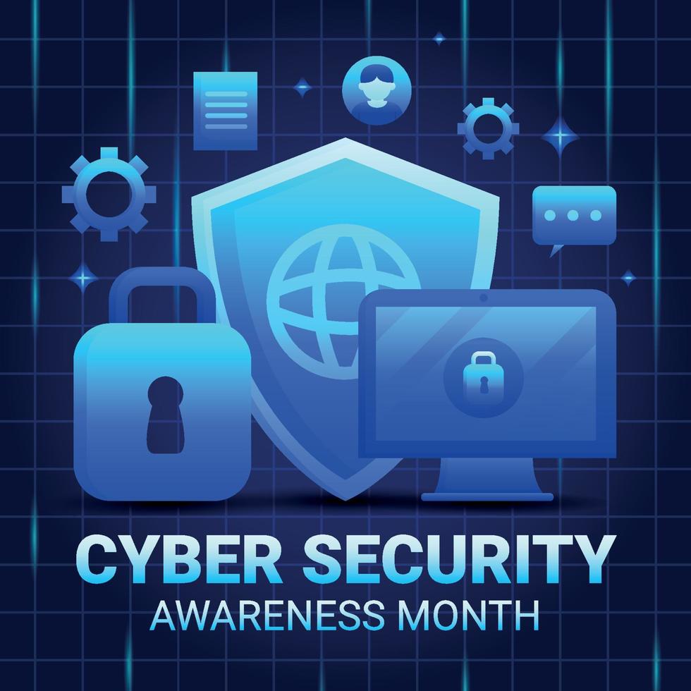 Cyber Security Awareness Month vector