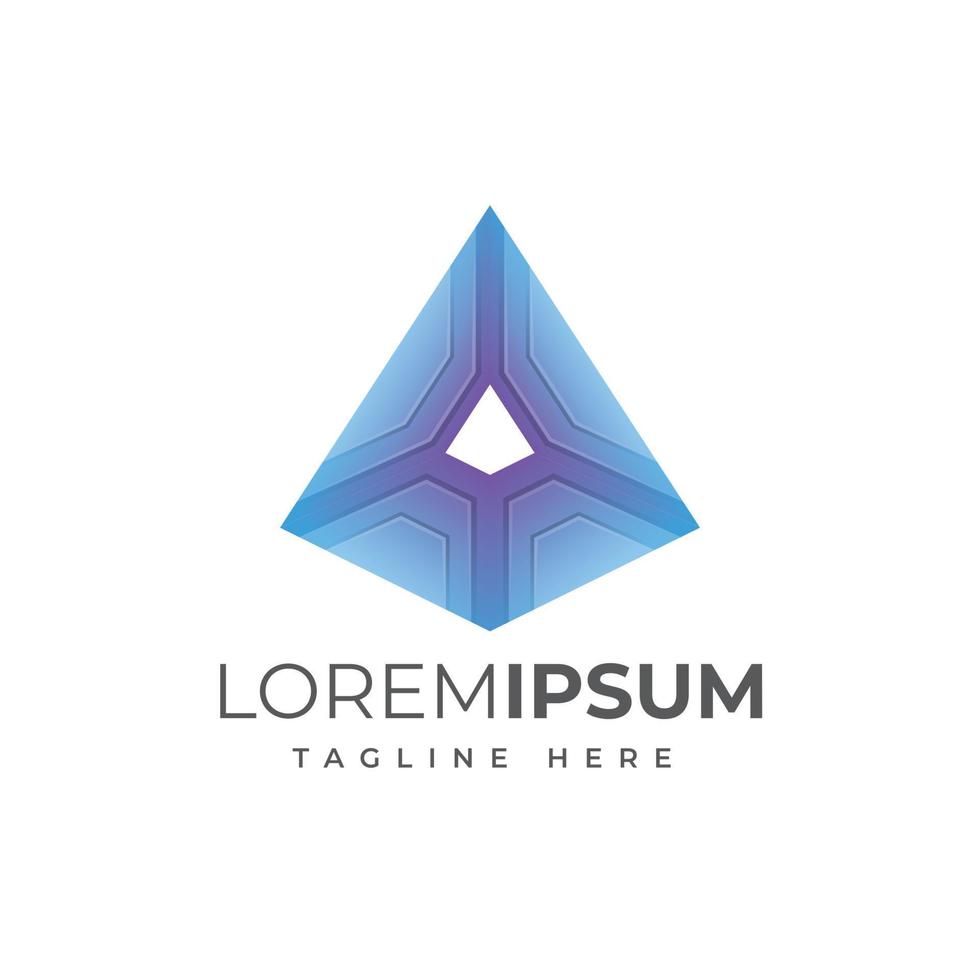 Abstract triangle logo illustration Vector