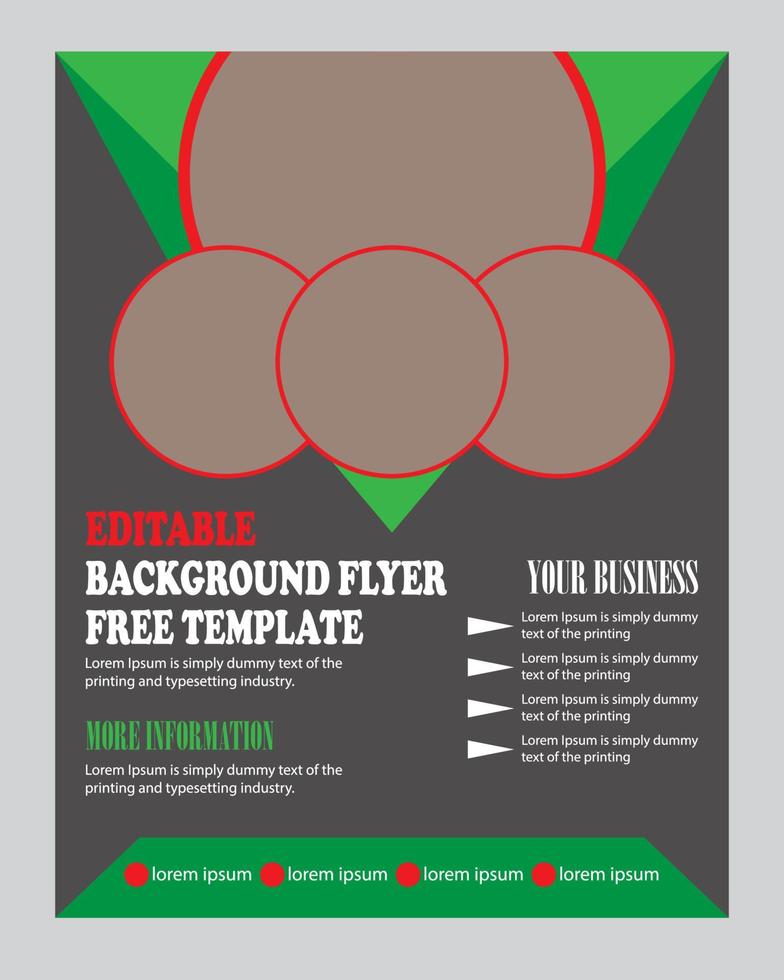 circle business Brochure,free editable flyer download vector