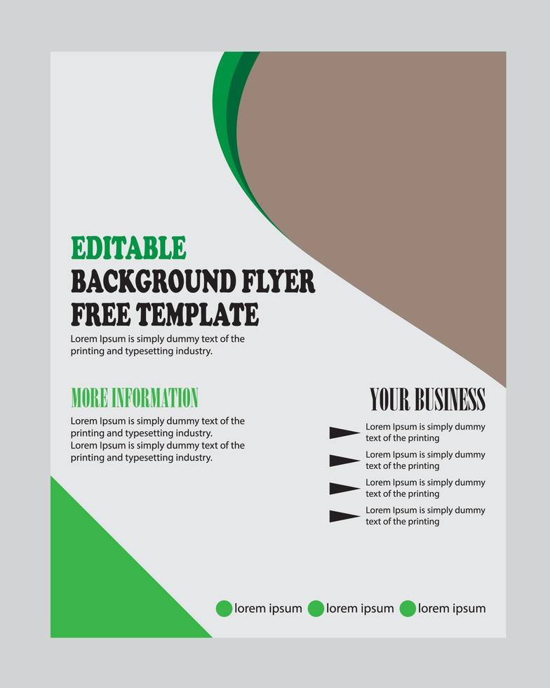 editable free flyer,marketing flyer. vector