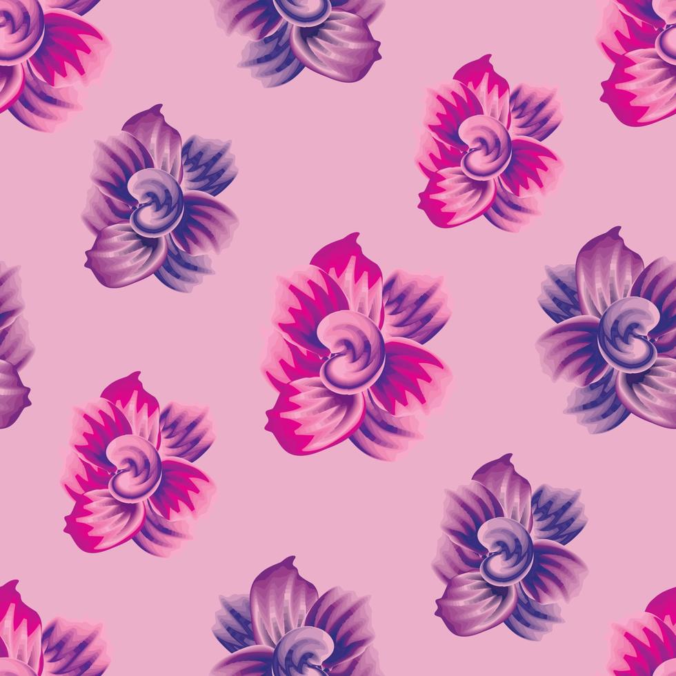 colorful pink floral seamless pattern on light background. wallpaper floral pattern. flower pattern decorative. nature background. autumn wallpaper. spring design. Summer design. tropical background vector