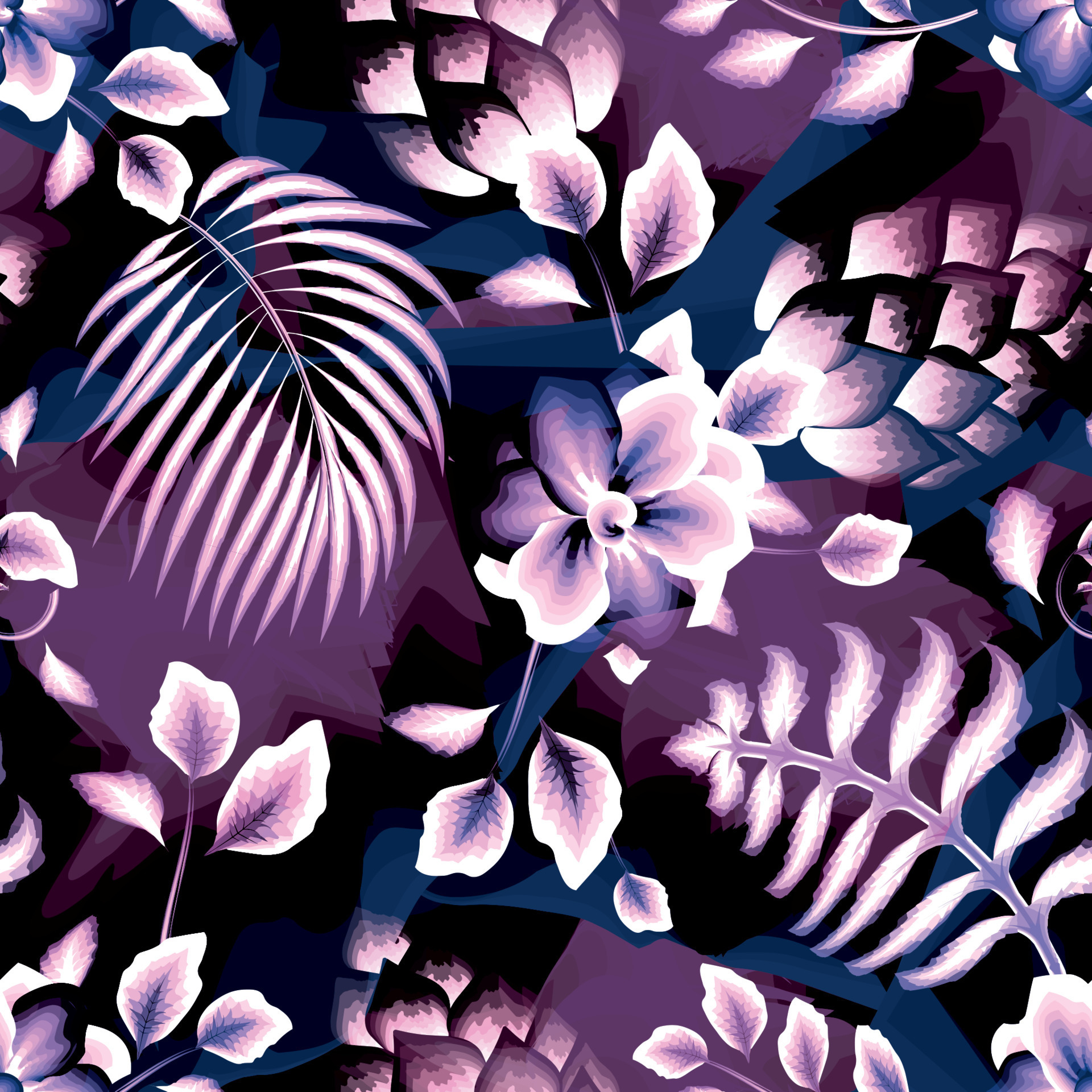 purple hawaiian flowers background