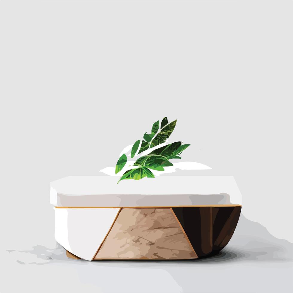 marble mock up, show cosmetic product display, Podium, stage pedestal or platform. 3d vector Abstract minimal ,scene geometric, forms, wood podium white background