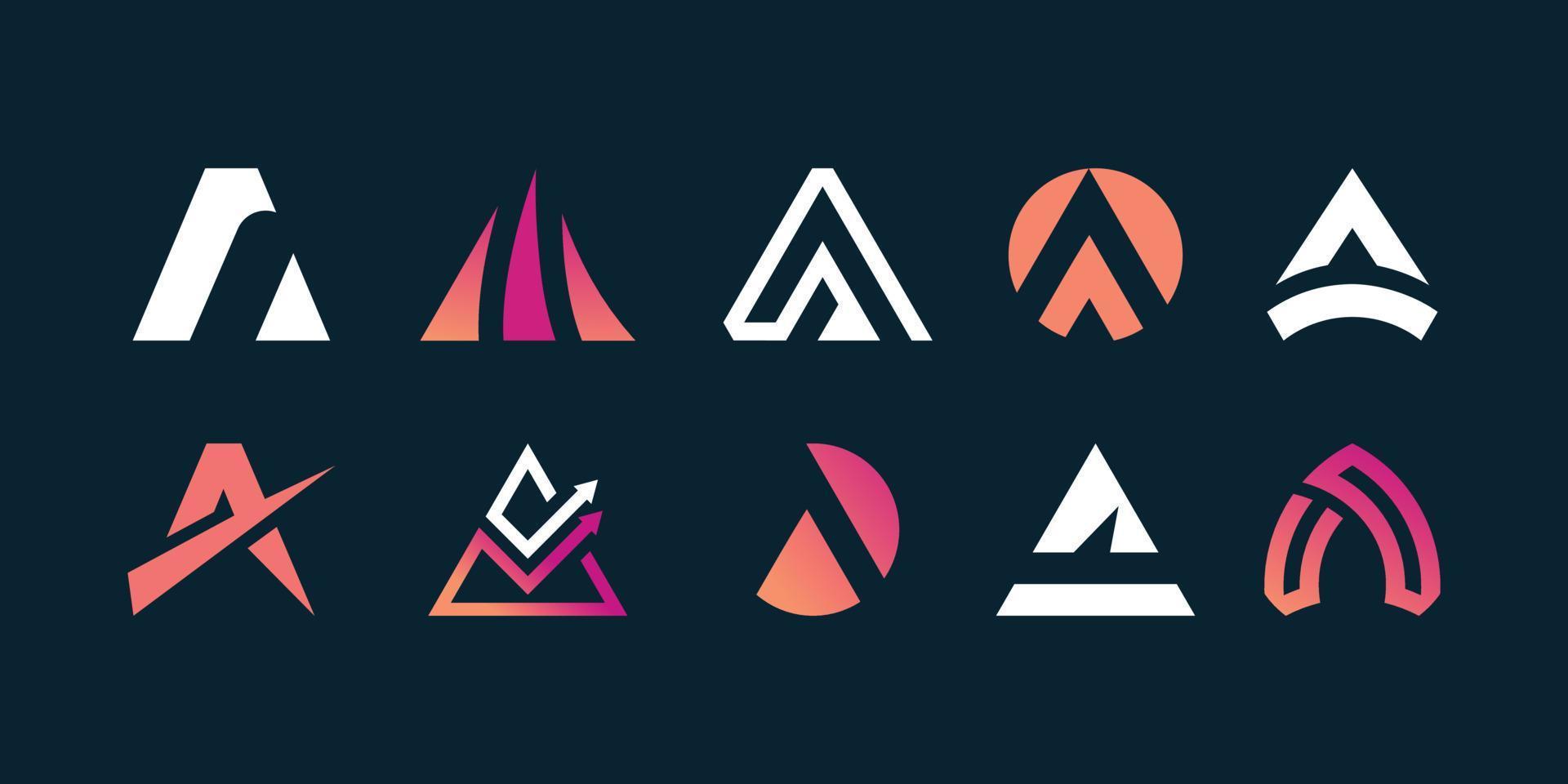 Arrow logo design vector with creative unique concept