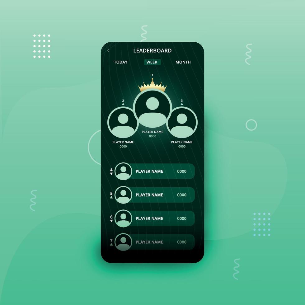 Leaderboard mobile game user interface gui assets Vector Image