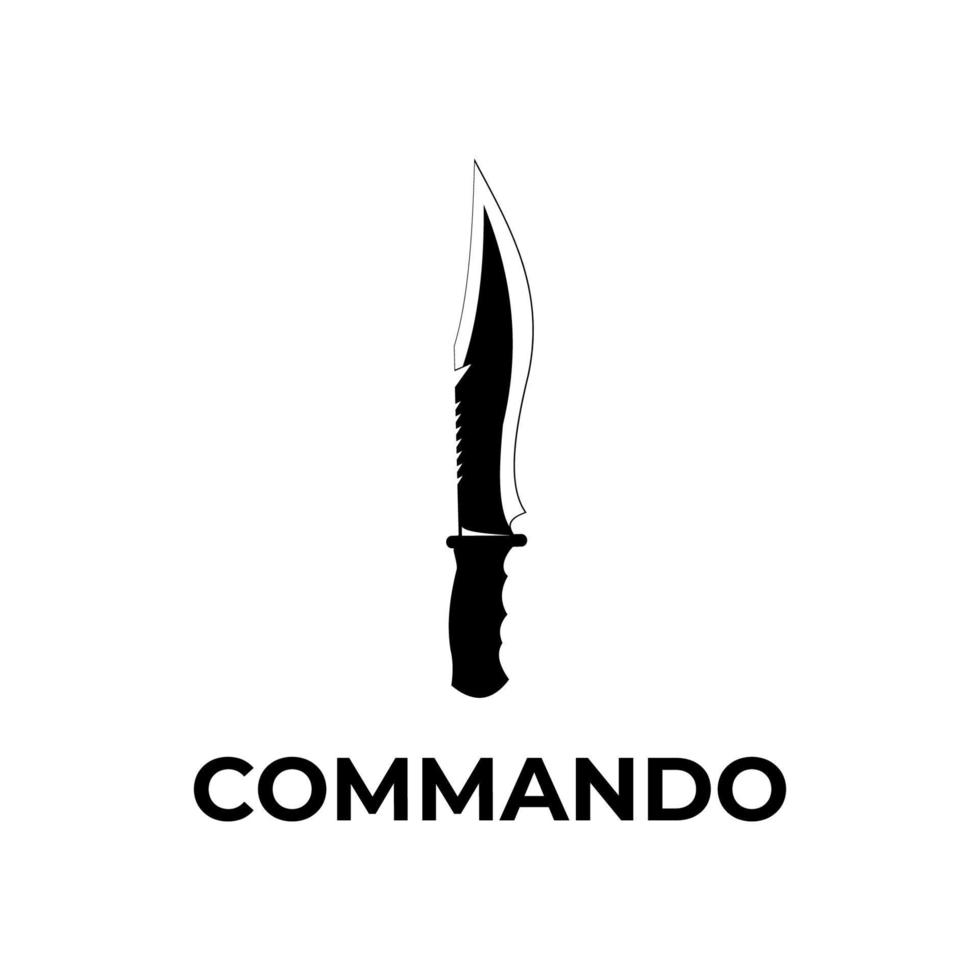 cuchillo comando logo icono vector diseño