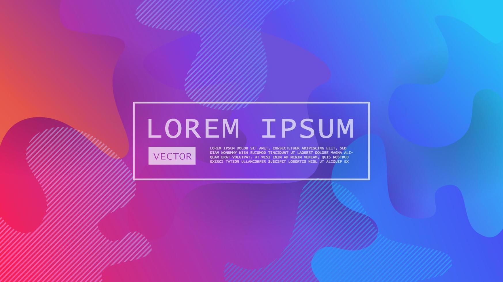Abstract Background with Simple Geometric Shape. Vibrant Colour Gradient. Cool Fluid Background. Template for Banner, Poster or Flyer Design. Vector Illustration