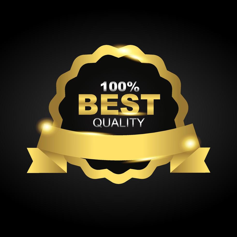 Vector Gold Best Quality Badge