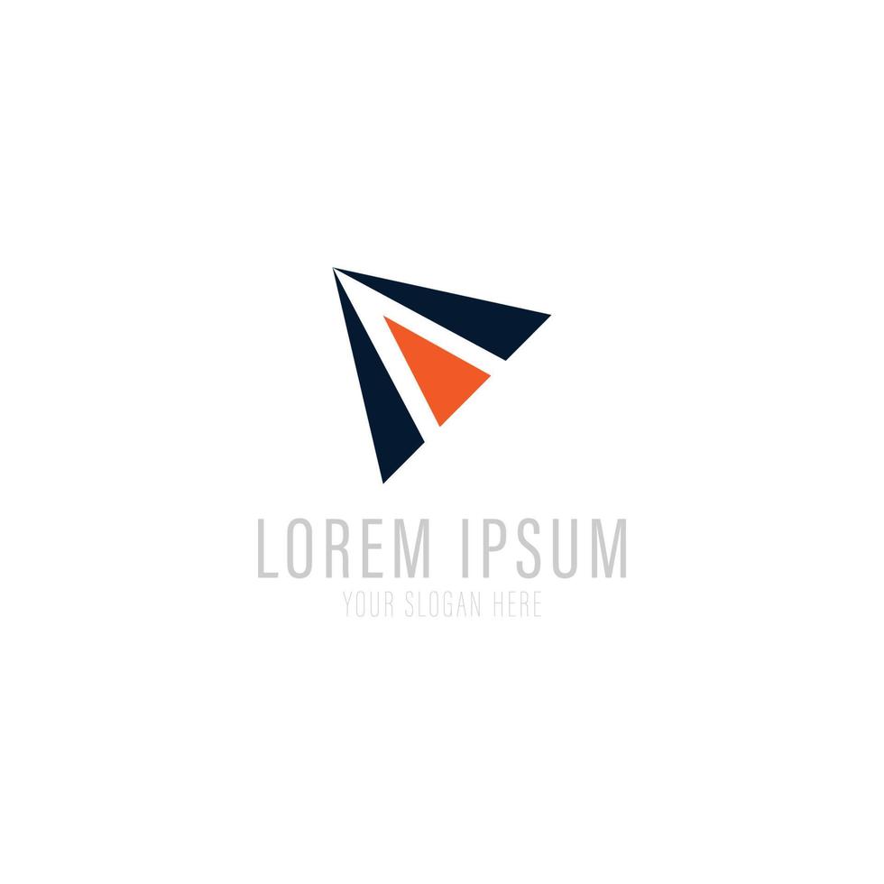 Triangle logo element. Abstract symbol business logotype. vector