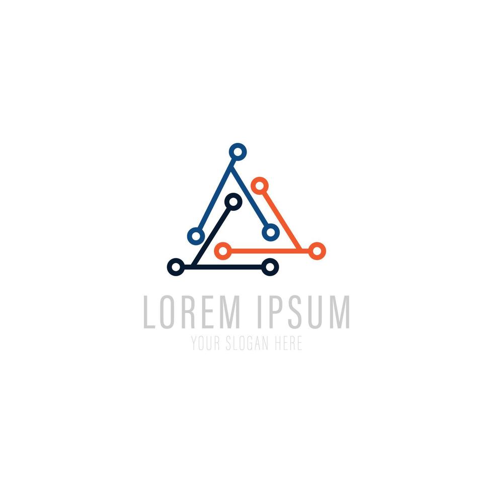 Triangle logo element. Abstract symbol business logotype. vector