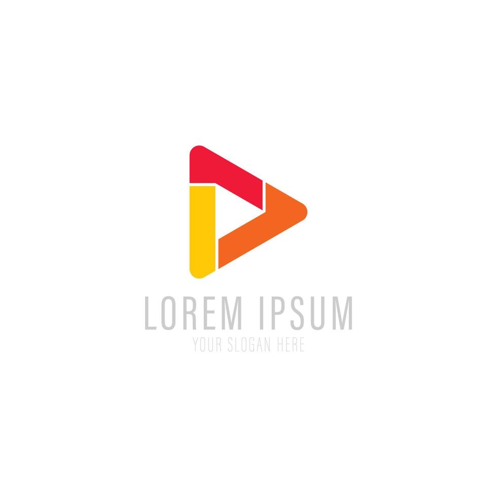 Triangle logo element. Abstract symbol business logotype. vector