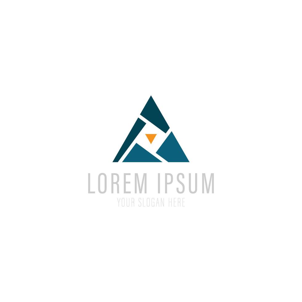 Triangle logo element. Abstract symbol business logotype. vector