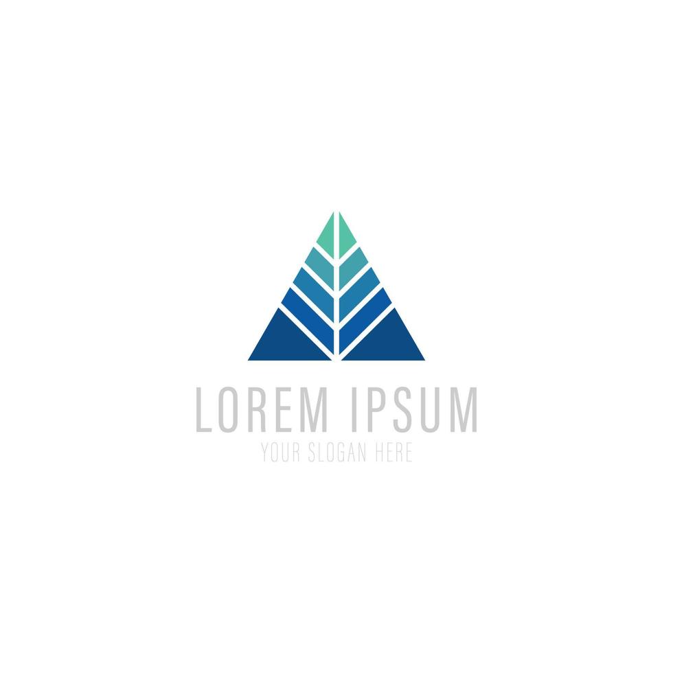 Triangle logo element. Abstract symbol business logotype. vector