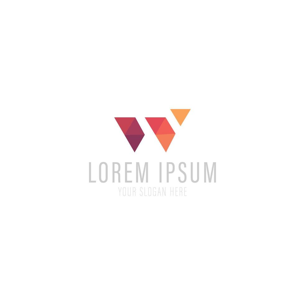 Triangle logo element. Abstract symbol business logotype. vector