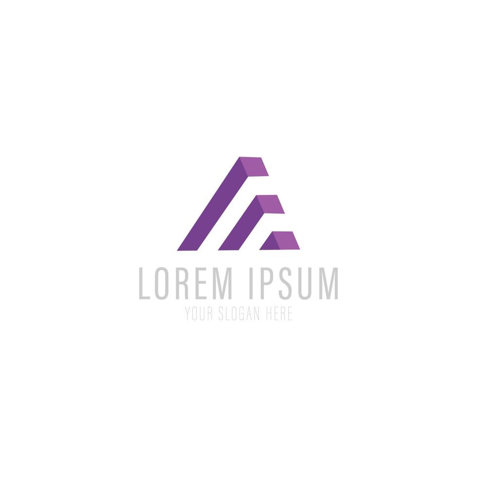 Triangle logo element. Abstract symbol business logotype. vector