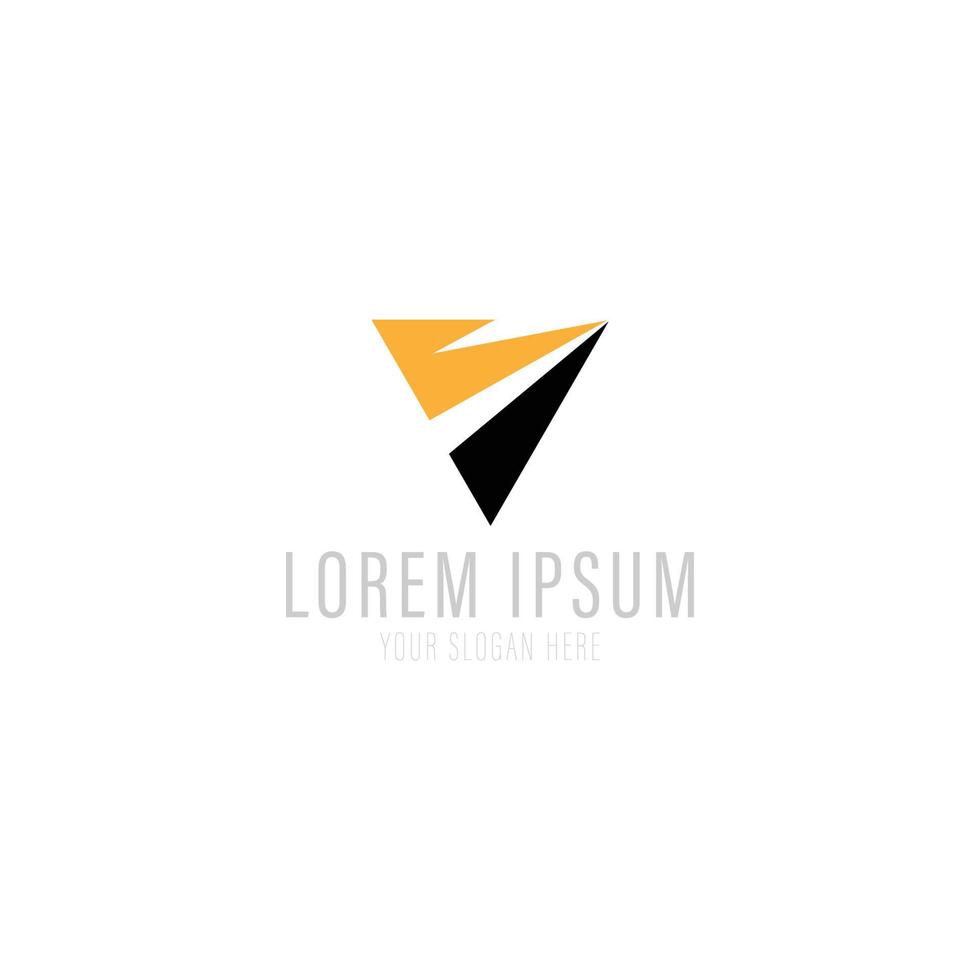 Triangle logo element. Abstract symbol business logotype. vector